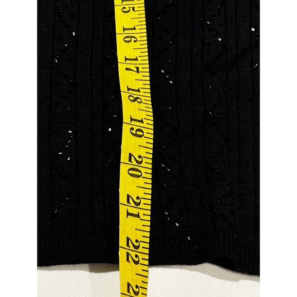 Talbots Black Beaded Light Pullover Sweater Women’s Petite S Classy Capsule Chic - Picture 8 of 8